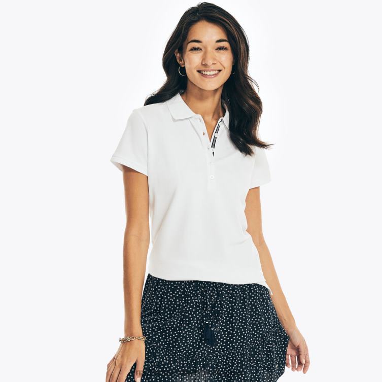 5-knaps polo lyse hvid Nautica PZ4T732 Kvinder