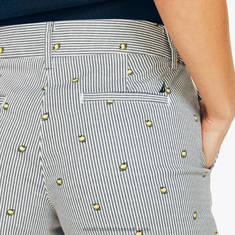 6\" stræk-twill printet kort lyse hvid Nautica PZ4T958 Kvinder