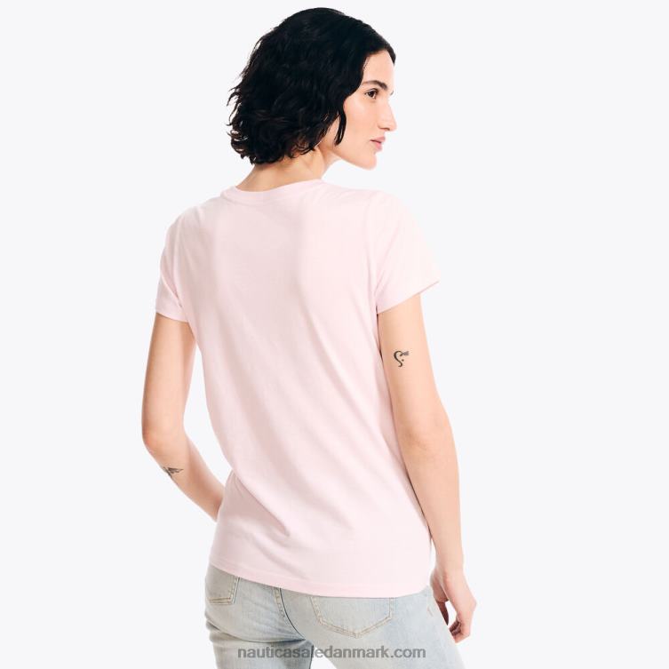 bæredygtigt udformet floral folie logo grafisk t-shirt karmosinrød Nautica PZ4T921 Kvinder