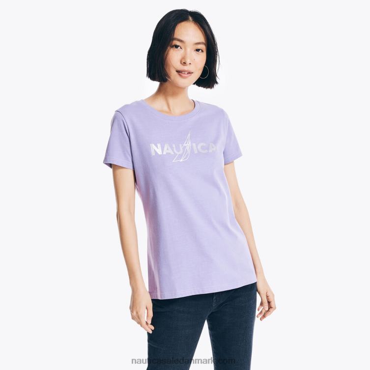 bæredygtigt udformet folie j-klasse grafisk t-shirt havviolet Nautica PZ4T1010 Kvinder