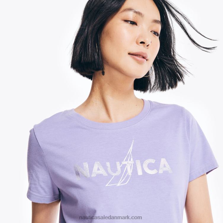 bæredygtigt udformet folie j-klasse grafisk t-shirt havviolet Nautica PZ4T1010 Kvinder