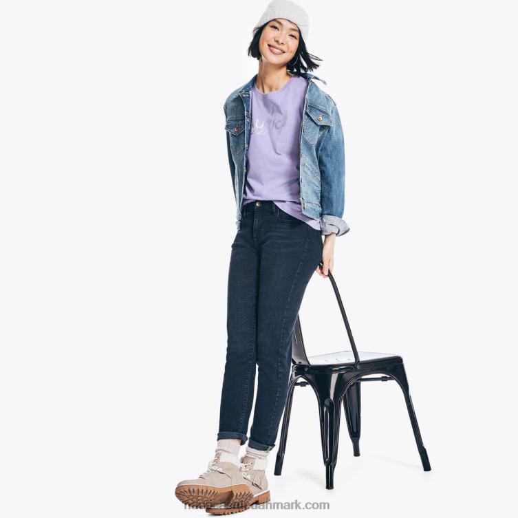 bæredygtigt udformet folie j-klasse grafisk t-shirt havviolet Nautica PZ4T1010 Kvinder