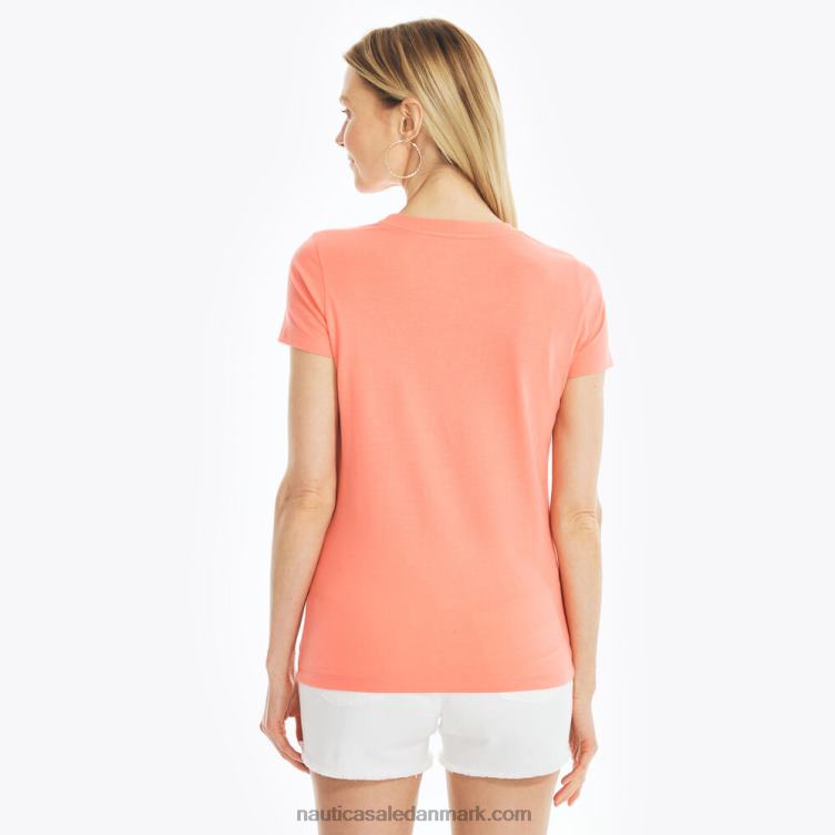 bæredygtigt udformet grafisk t-shirt til sejlbåde sukker koral Nautica PZ4T946 Kvinder