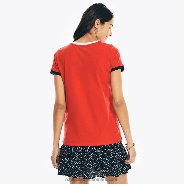 bæredygtigt udformet logo grafisk t-shirt tomales rød Nautica PZ4T932 Kvinder