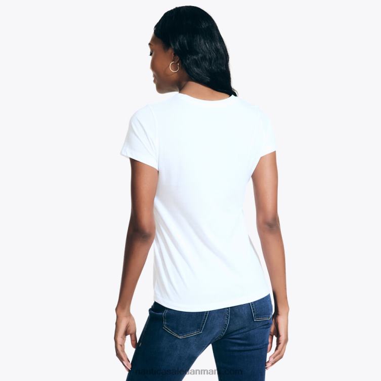 bæredygtigt udformet pride logo t-shirt lyse hvid Nautica PZ4T128 Kvinder