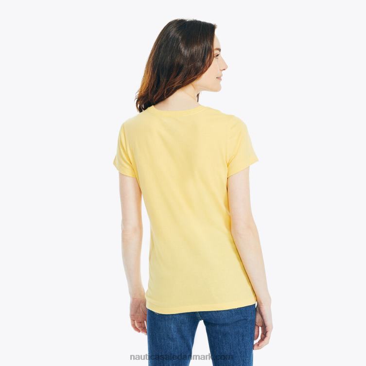 bæredygtigt udformet stribet sejlbåd grafisk t-shirt majssilke Nautica PZ4T1043 Kvinder