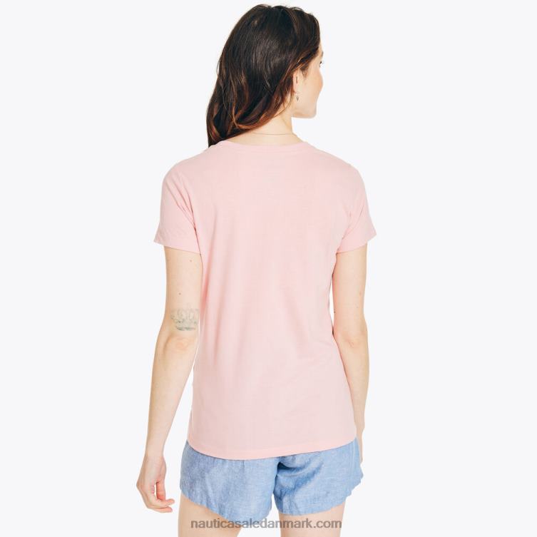 bæredygtigt udformet vintage sejlende grafisk t-shirt prisme pink Nautica PZ4T875 Kvinder