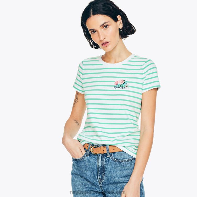 sejlende grafisk t-shirt lyse hvid Nautica PZ4T868 Kvinder