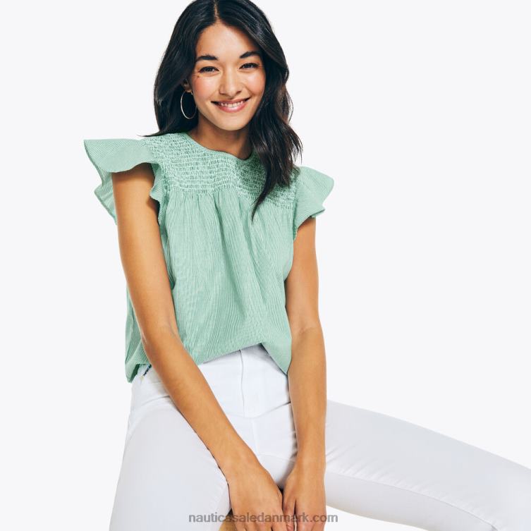 stribet smocket top fyrreskovslyng Nautica PZ4T787 Kvinder