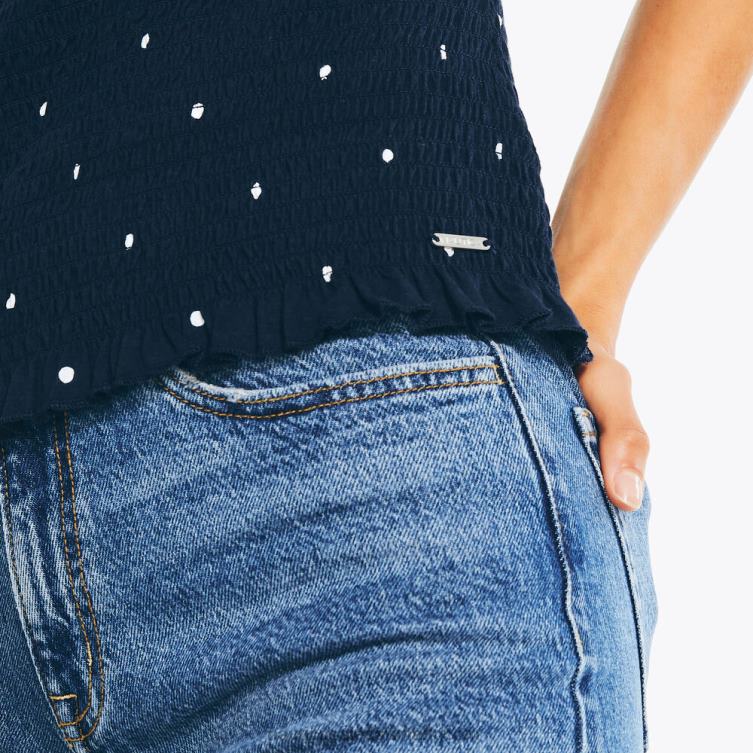 top med prikket smock stjerneblå lyng Nautica PZ4T979 Kvinder