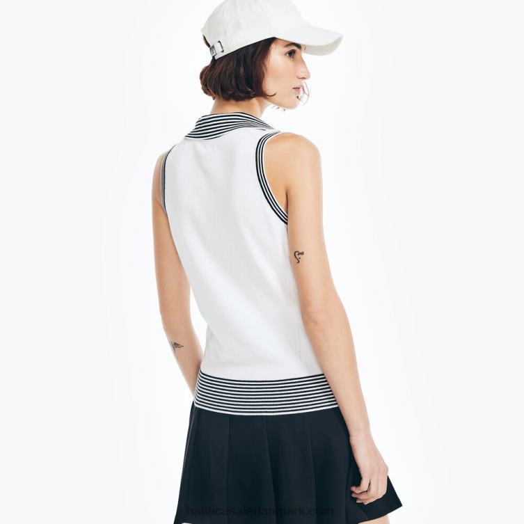 bæredygtigt udformet sweater polo lyse hvid Nautica PZ4T945 Kvinder