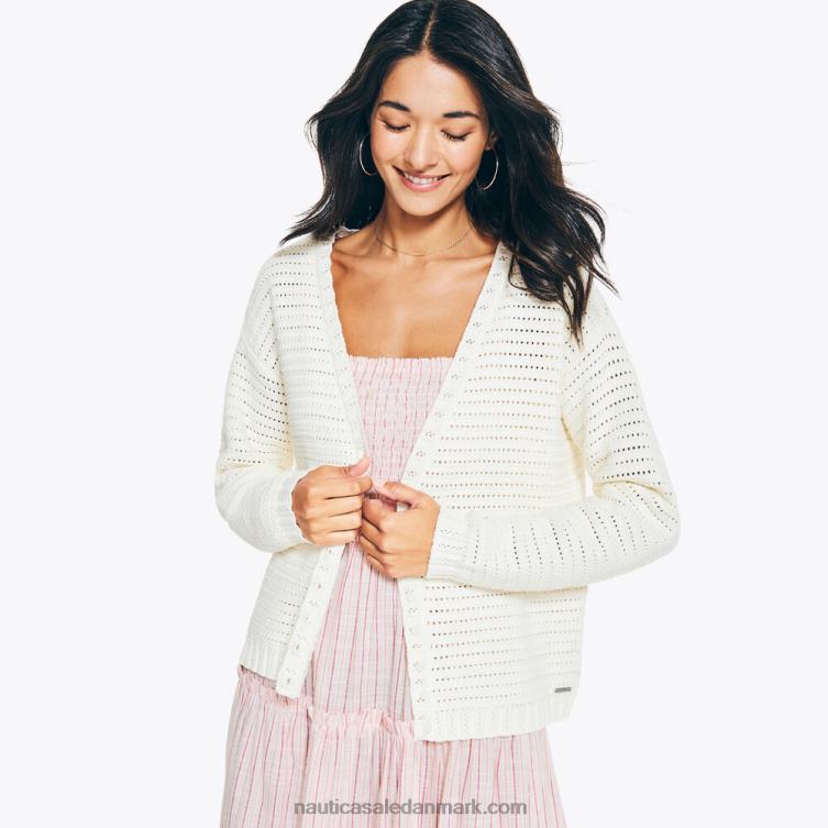 hæklet cardigan mandel Nautica PZ4T758 Kvinder