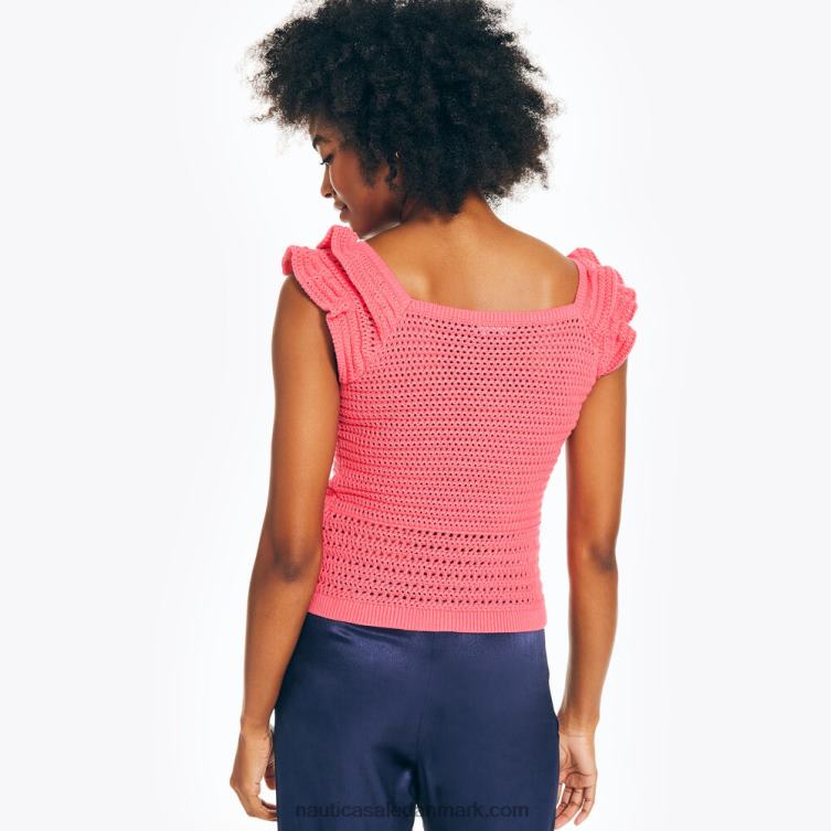 hæklet top med firkantet hals prisme pink Nautica PZ4T1006 Kvinder