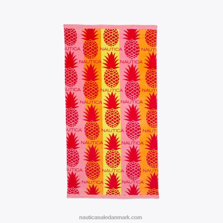 badehåndklæde med ananasprint sløjfe bordeaux Nautica PZ4T250 Mænd