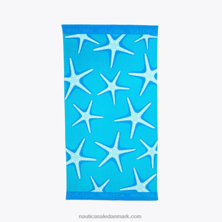 strandhåndklæde med søstjernetryk azurblå Nautica PZ4T211 Mænd
