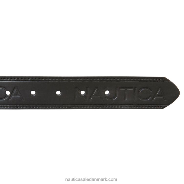 logo præget bælte sort Nautica PZ4T126 Mænd