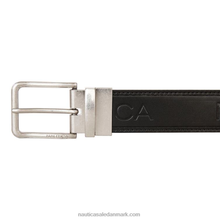 logo præget bælte sort Nautica PZ4T126 Mænd