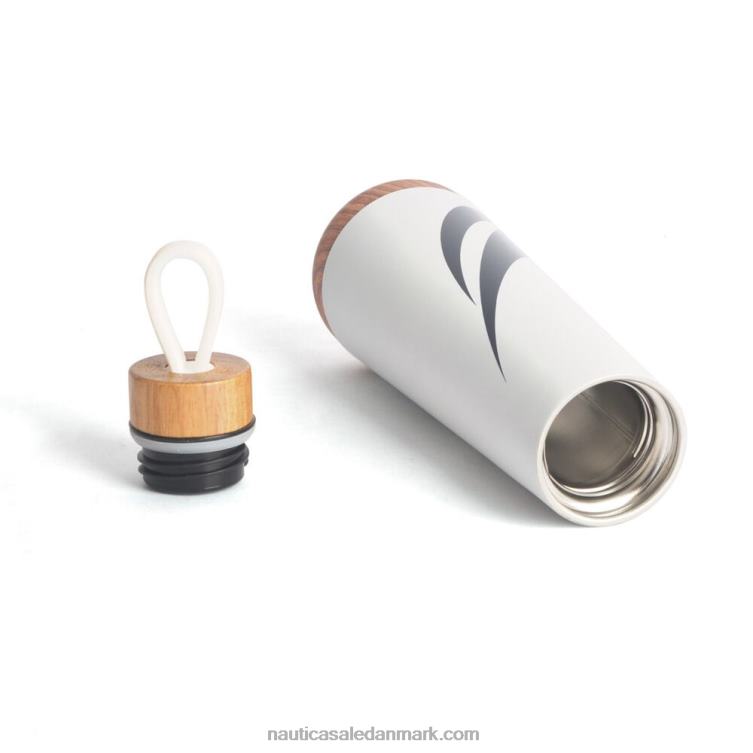 j-klasse vandflaske i rustfrit stål og akacietræ antik hvidvask Nautica PZ4T313 Mænd