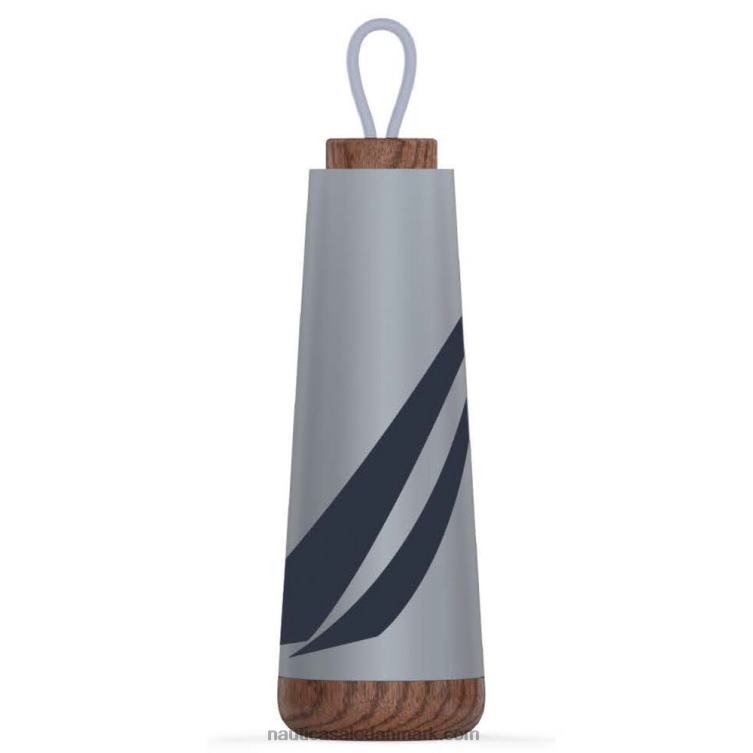 j-klasse vandflaske i rustfrit stål og akacietræ grå lyng Nautica PZ4T923 Mænd