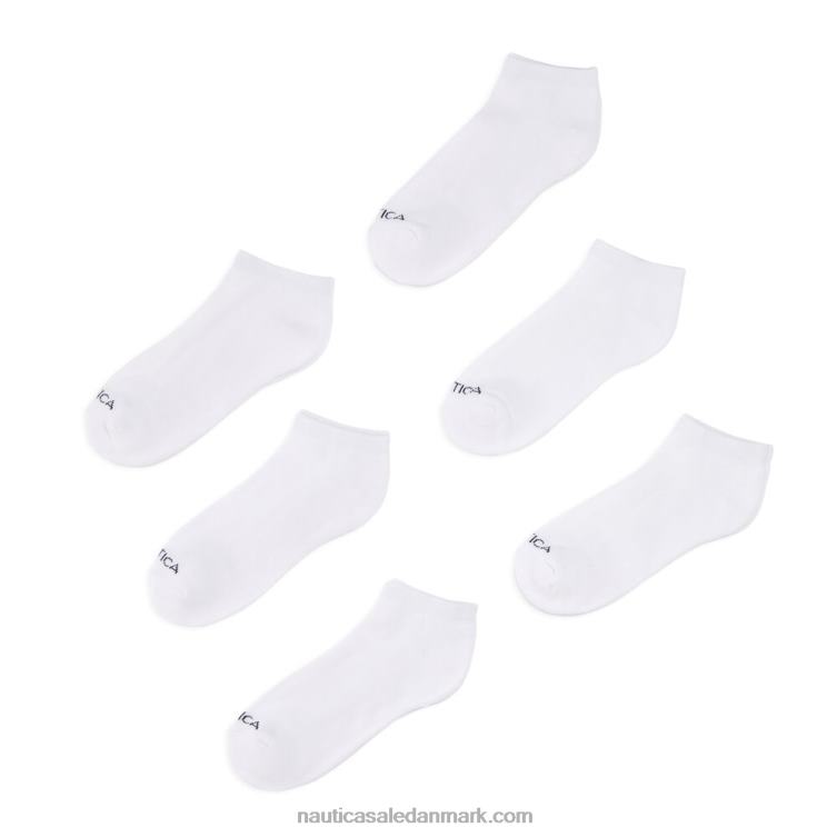 6-pak atletisk core sok lyse hvid Nautica PZ4T141 Mænd