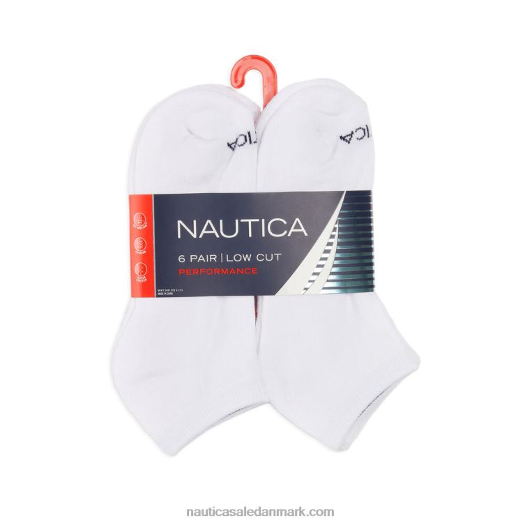 6-pak atletisk core sok lyse hvid Nautica PZ4T141 Mænd