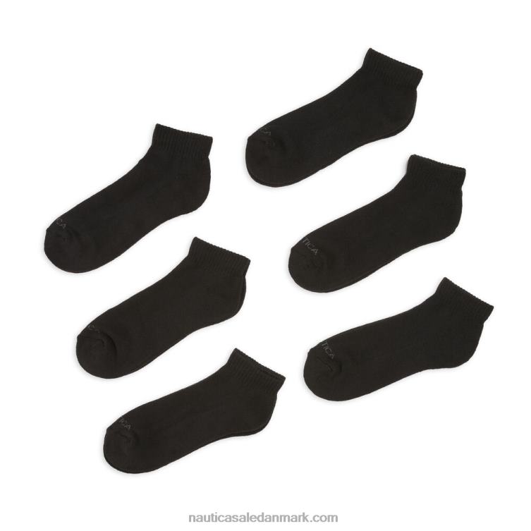 atletic core quarter sokker 6-pack sort Nautica PZ4T110 Mænd