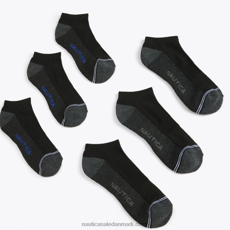 atletiske lavtskårne sokker 6-pak sort Nautica PZ4T113 Mænd