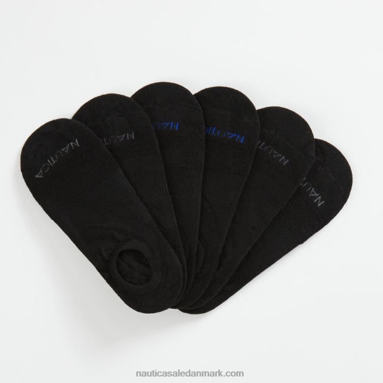logo stretch liner strømper 6-pak due Nautica PZ4T68 Mænd