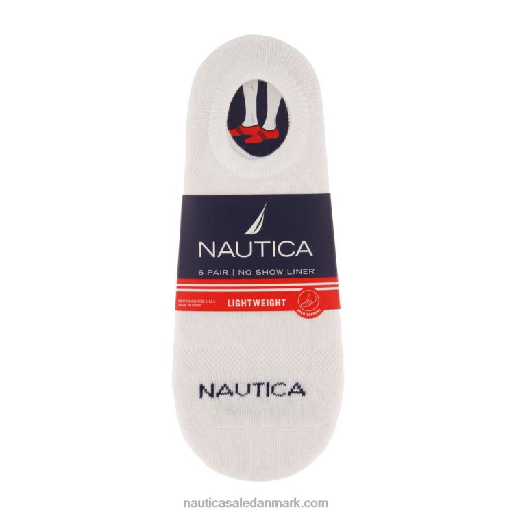 logo stretch liner strømper 6-pak sort Nautica PZ4T67 Mænd