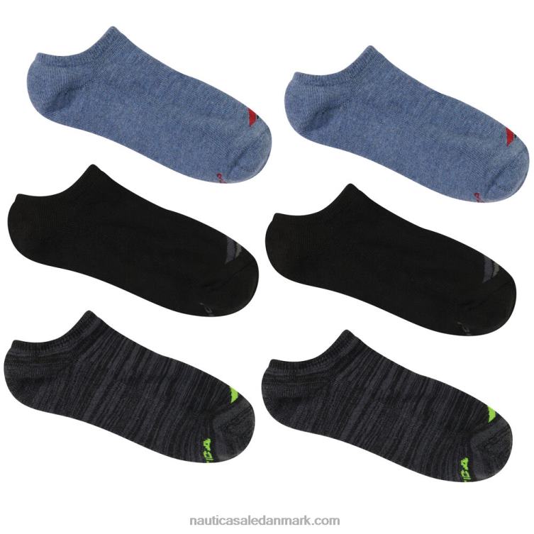 stretch liner strømper 6-pak multi Nautica PZ4T85 Mænd
