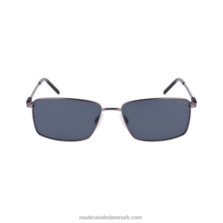 anker rektangel solbriller gunmetal grå Nautica PZ4T297 Mænd