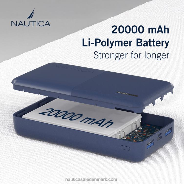 20000 mah hurtig bærbar oplader nautica rød/orange Nautica PZ4T256 Mænd