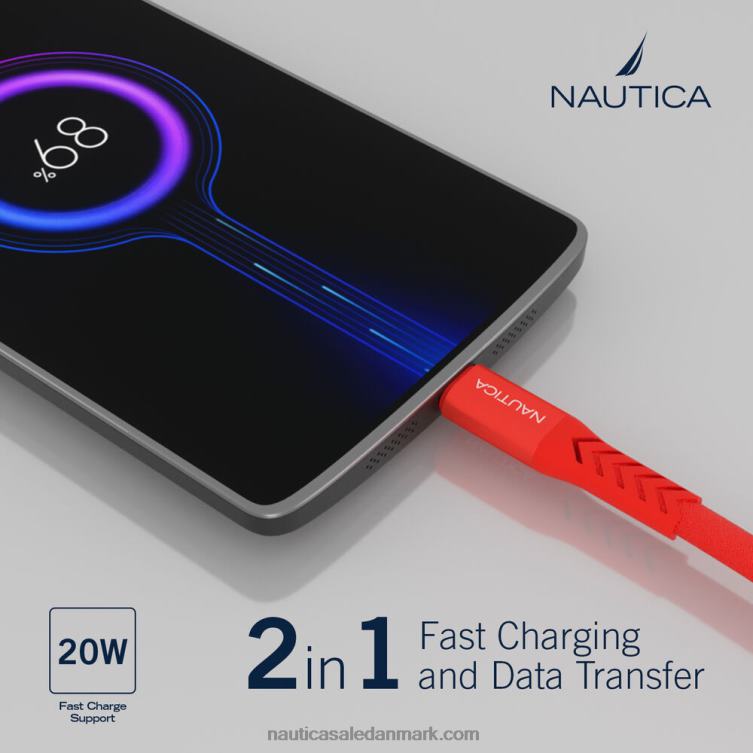 7 fod lyn til usb-c kabel nautica rød/orange Nautica PZ4T312 Mænd