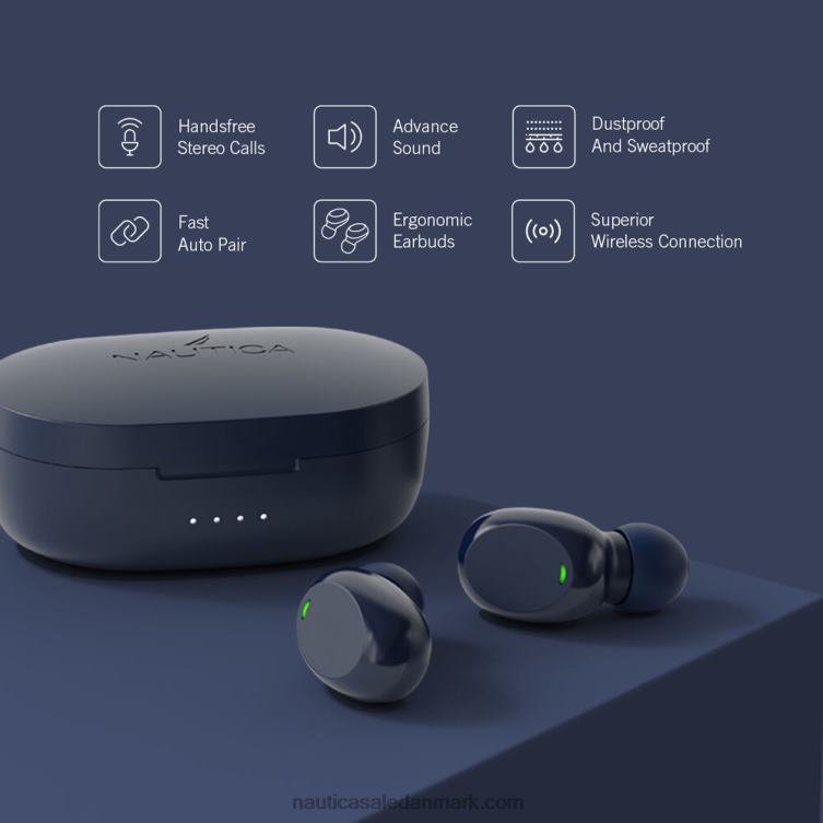 t120 ægte trådløse øretelefoner med opladningsetui sort Nautica PZ4T318 Mænd