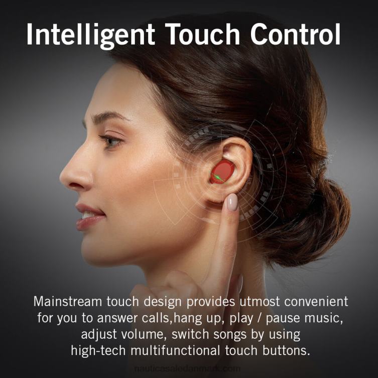 t120 ægte trådløse øretelefoner med opladningsetui sort Nautica PZ4T318 Mænd