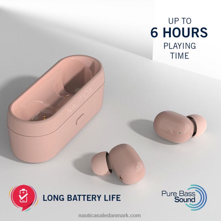 t3000 ægte trådløse øretelefoner med opladningsetui arbejdstrøje blå Nautica PZ4T928 Mænd