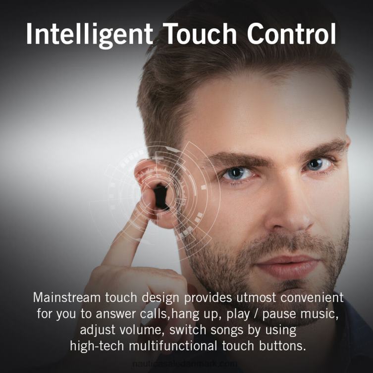 t3000 ægte trådløse øretelefoner med opladningsetui arbejdstrøje blå Nautica PZ4T928 Mænd