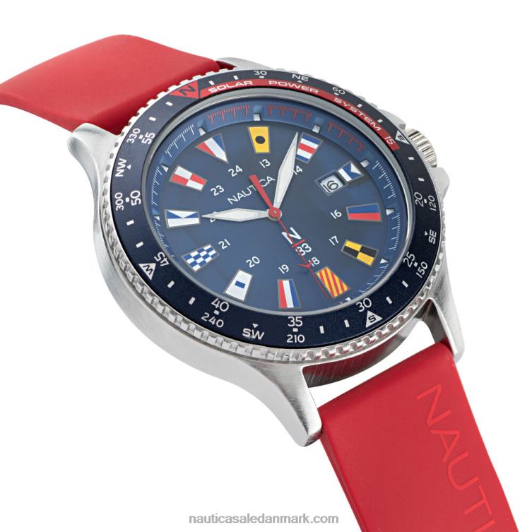 cocoa beach solcelledrevet silikone 3-hånds ur multi Nautica PZ4T306 Mænd