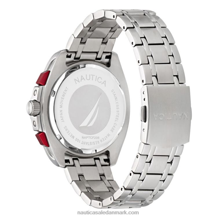 kronografur i tindåse i rustfrit stål multi Nautica PZ4T213 Mænd
