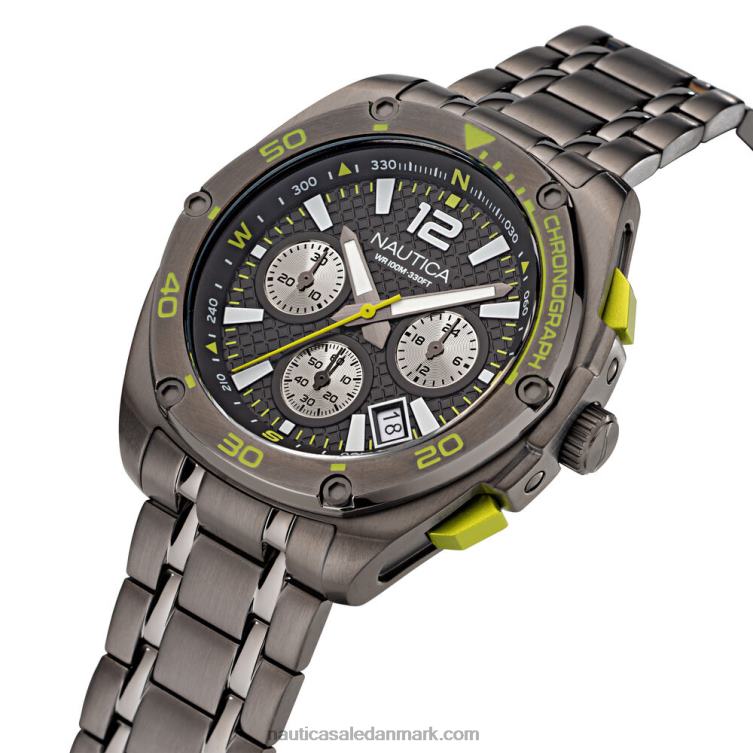 kronografur i tindåse i rustfrit stål multi Nautica PZ4T98 Mænd