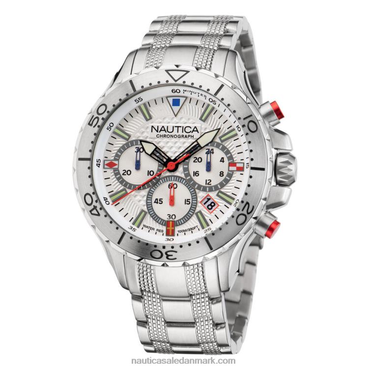 nst rustfrit stål og silikone urbokssæt multi Nautica PZ4T269 Mænd