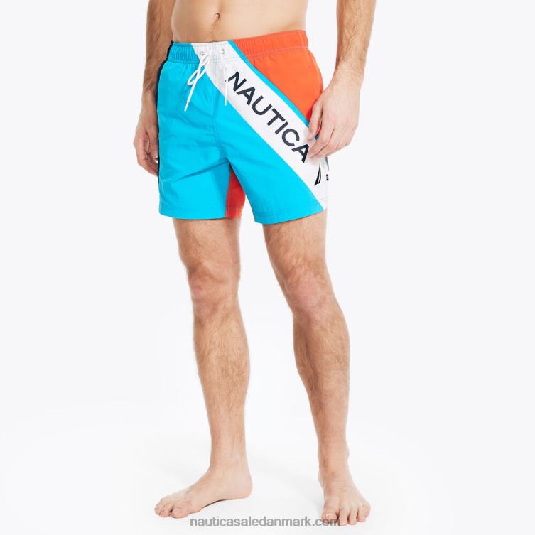 6" colorblock hurtigtørrende svømmetur hawaiiske hav Nautica PZ4T618 Mænd
