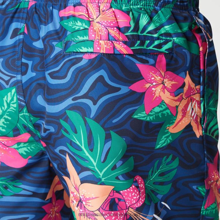 8,5\" store og høje badeshorts med blomstercamouflageprint ejendom blå Nautica PZ4T650 Mænd