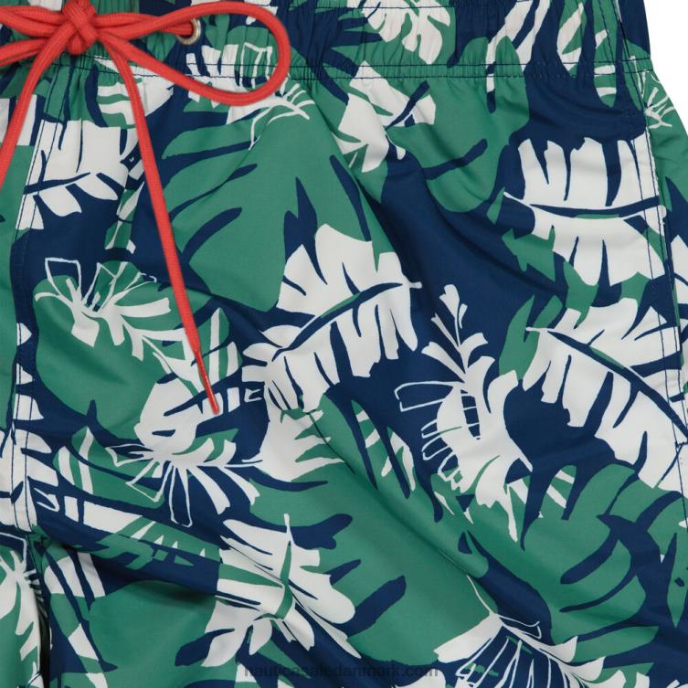 8\" stor og høj bæredygtigt udformet trykt hurtigtørrende svømmetur ejendom blå Nautica PZ4T238 Mænd