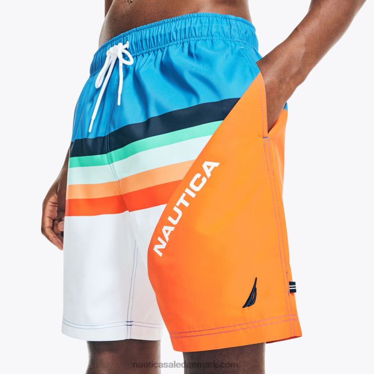 8\" stribet hurtigtørrende svømmetur lokke rødt Nautica PZ4T609 Mænd