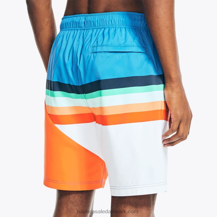 8\" stribet hurtigtørrende svømmetur lokke rødt Nautica PZ4T609 Mænd