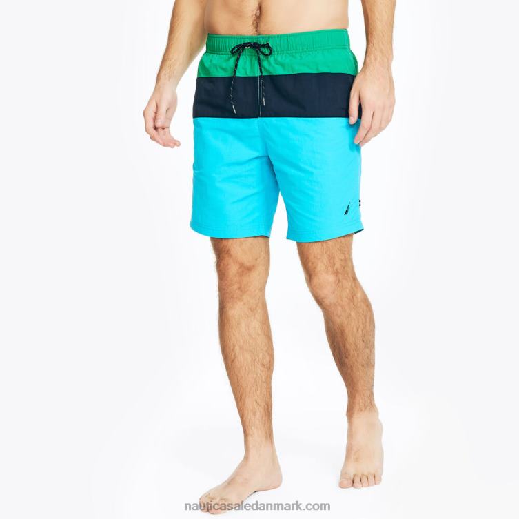 8" tri-blok hurtigtørrende svømning mørk dild Nautica PZ4T586 Mænd