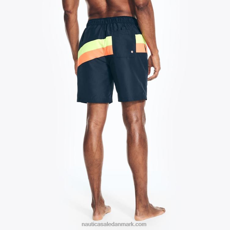 bæredygtigt udformet 6\" diagonal stribe hurtigtørrende svømmetur flåde Nautica PZ4T441 Mænd