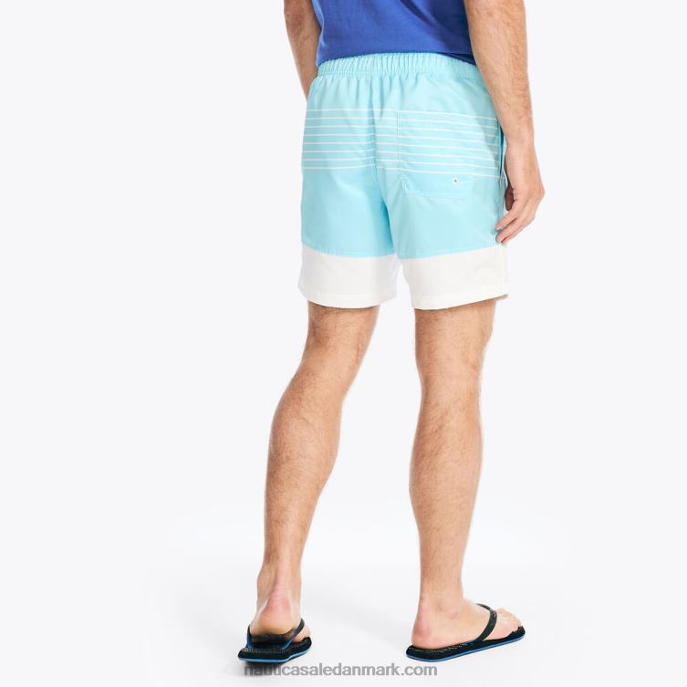 bæredygtigt udformet 6\" stribet hurtigtørrende svømmetur engel blå Nautica PZ4T358 Mænd