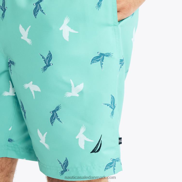 bæredygtigt udformet 8\" papegøjeprint svømmetur lys oliven Nautica PZ4T431 Mænd